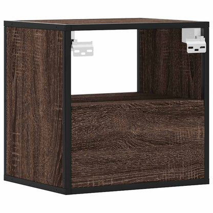 Wand-Nachttische 2 Stk. Braun Eichen-Optik 40x31x39,5 cm