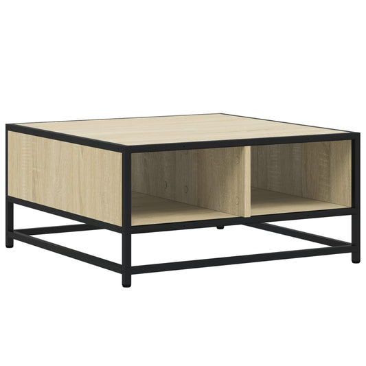 Sofabord Sonoma eg 60,5x60,5x30cm træmateriale og metal