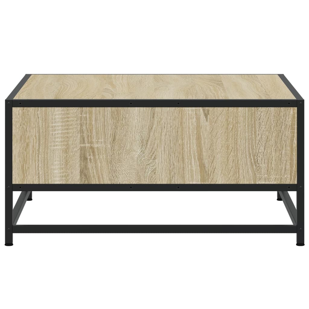 Sofabord Sonoma eg 60,5x60,5x30cm træmateriale og metal