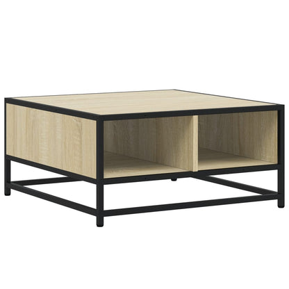 Sofabord Sonoma eg 60,5x60,5x30cm træmateriale og metal