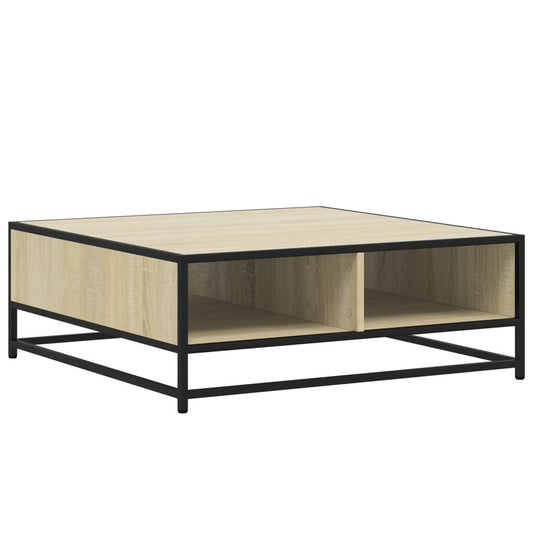 Sofabord Sonoma eg 80x80x30 cm træmateriale og metal