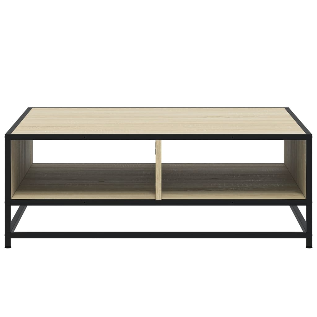 Sofabord Sonoma eg 80x80x30 cm træmateriale og metal