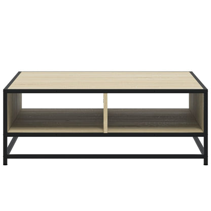 Sofabord Sonoma eg 80x80x30 cm træmateriale og metal