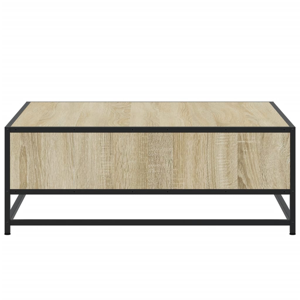 Sofabord Sonoma eg 80x80x30 cm træmateriale og metal