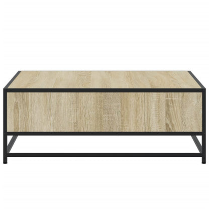 Sofabord Sonoma eg 80x80x30 cm træmateriale og metal