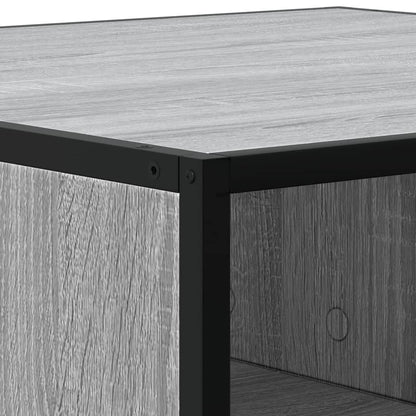 Couchtisch Grau Sonoma 80x80x30 cm Holzwerkstoff und Metall