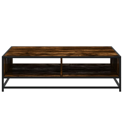 Couchtisch Räuchereiche 100x100x30 cm Holzwerkstoff und Metall