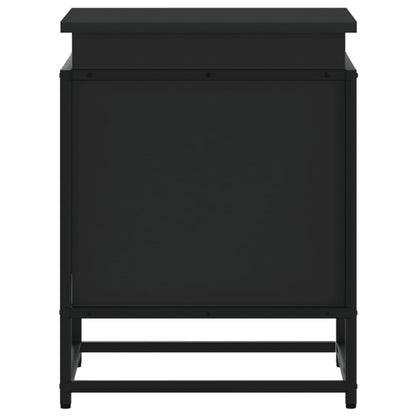 Aufbewahrungsbox mit Deckel Schwarz 40x40x51,5 cm Holzwerkstoff