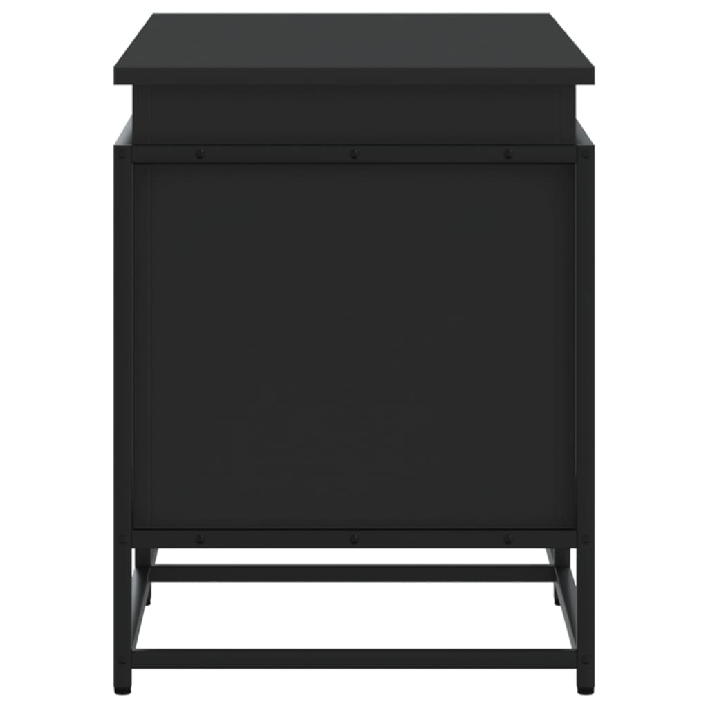 Aufbewahrungsbox mit Deckel Schwarz 100x40x51,5cm Holzwerkstoff