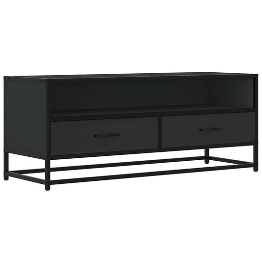 TV-skab Sort 100x34,5x40 cm Træ Materiale og Metal