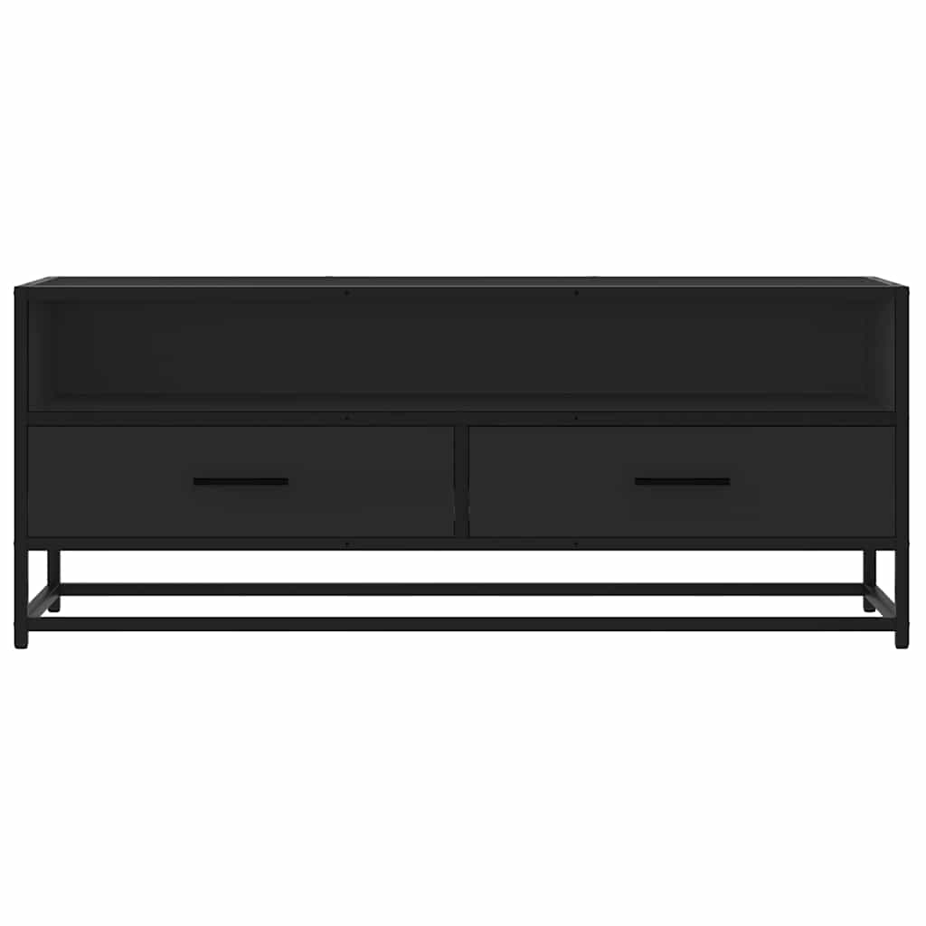 TV-skab Sort 100x34,5x40 cm Træ Materiale og Metal