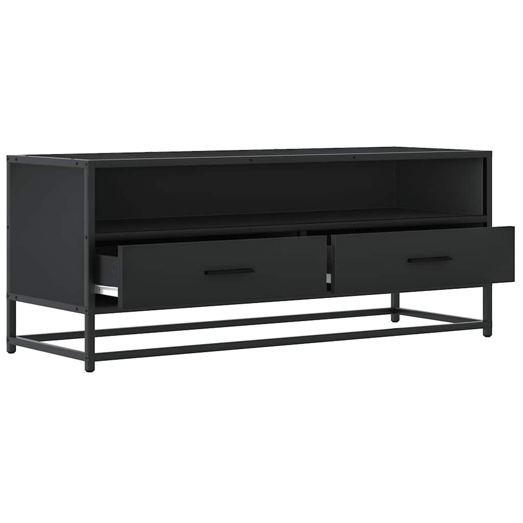 TV-skab Sort 100x34,5x40 cm Træ Materiale og Metal