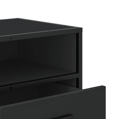 TV-skab Sort 100x34,5x40 cm Træ Materiale og Metal