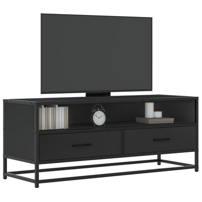 TV-skab Sort 100x34,5x40 cm Træ Materiale og Metal