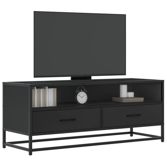 TV-skab Sort 100x34,5x40 cm Træ Materiale og Metal