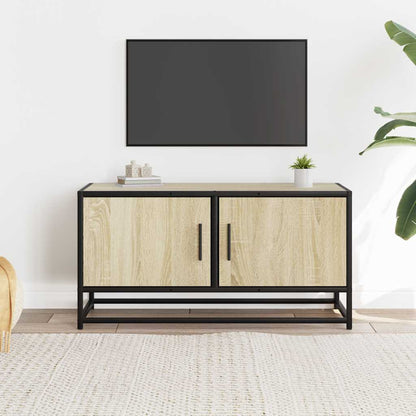 TV-Schrank Sonoma-Eiche 80x34,5x40 cm Holzwerkstoff und Metall
