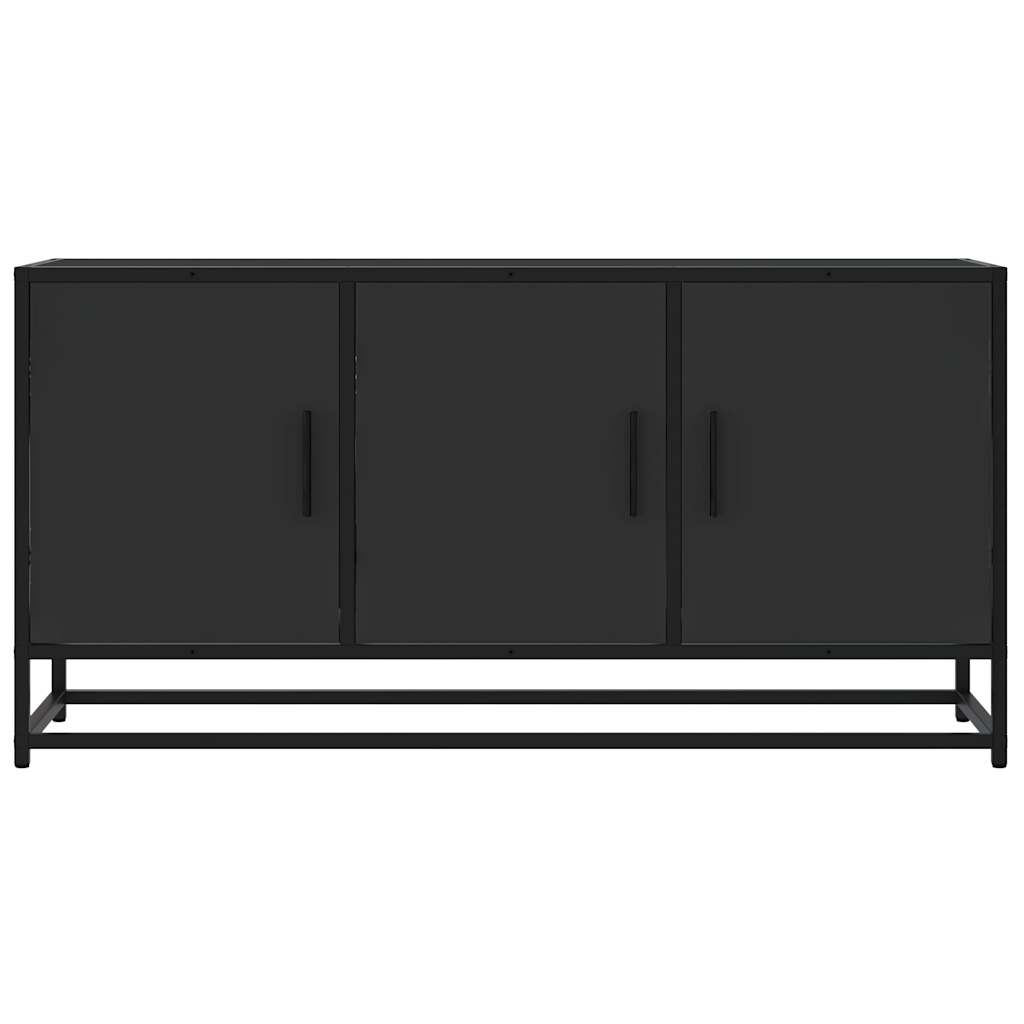TV-skab Sort 100x35x50 cm Træmateriale og Metal