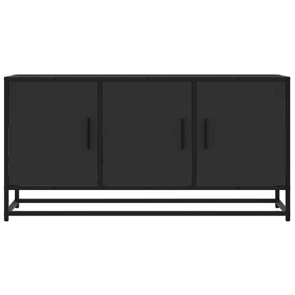 TV-skab Sort 100x35x50 cm Træmateriale og Metal