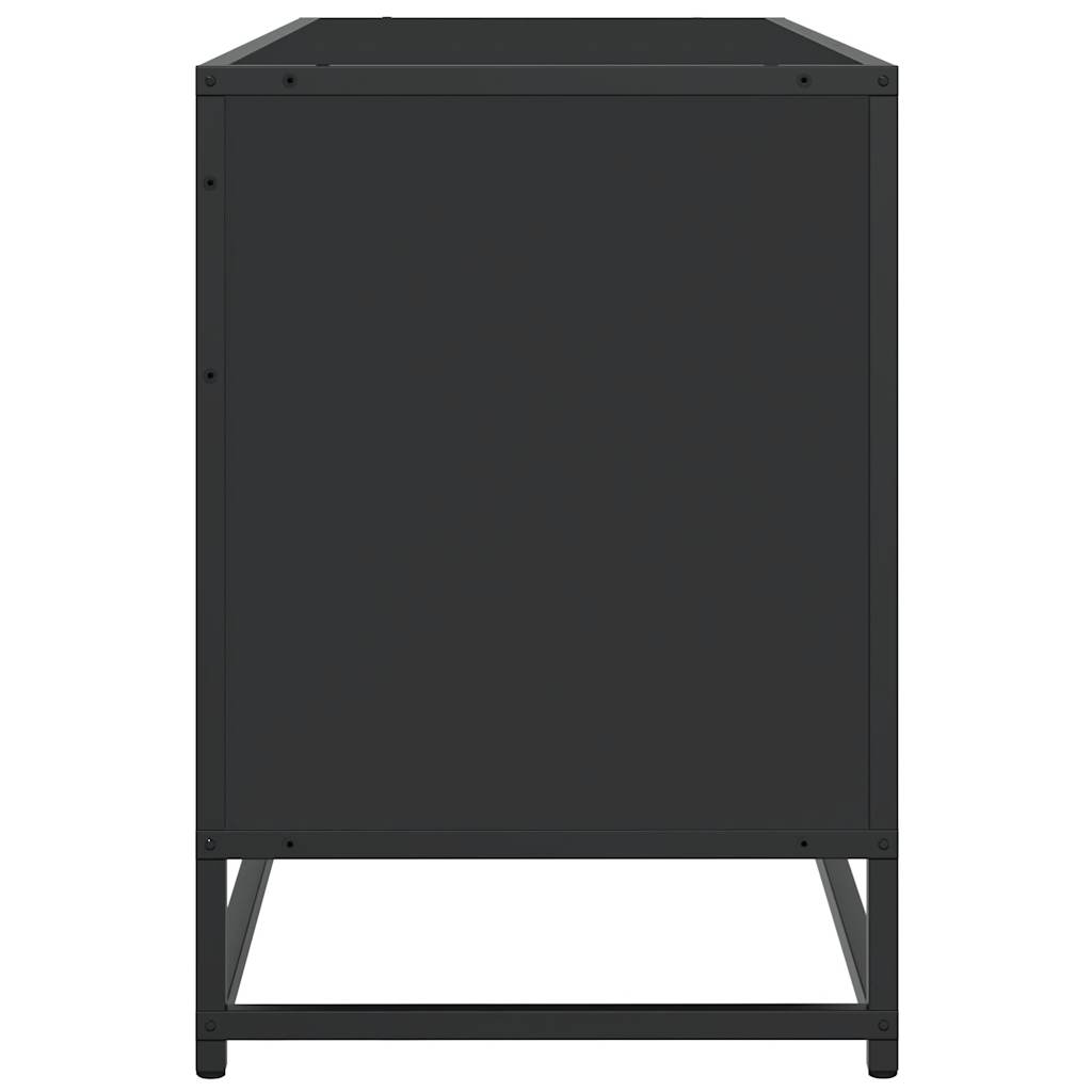 TV-skab Sort 100x35x50 cm Træmateriale og Metal