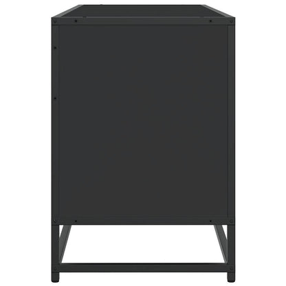 TV-skab Sort 100x35x50 cm Træmateriale og Metal