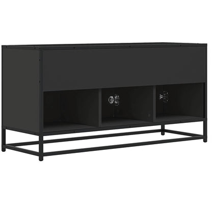 TV-skab Sort 100x35x50 cm Træmateriale og Metal