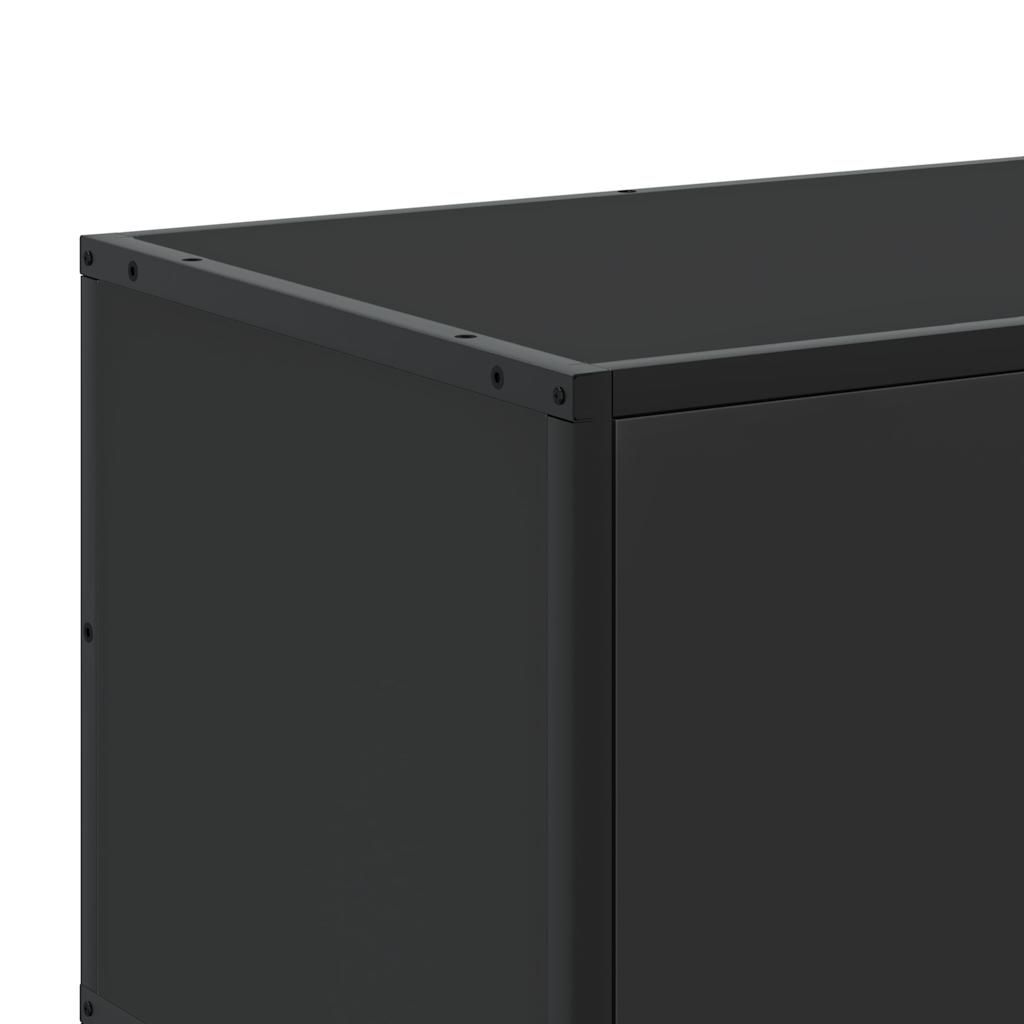 TV-skab Sort 100x35x50 cm Træmateriale og Metal