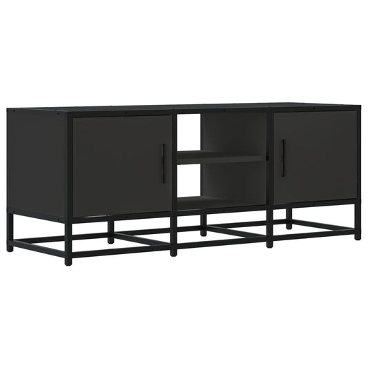 TV-skab Sort 100x35x41 cm Træ Materiale og Metal