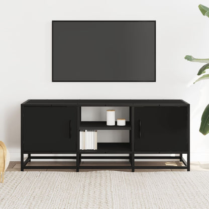 TV-skab Sort 100x35x41 cm Træ Materiale og Metal