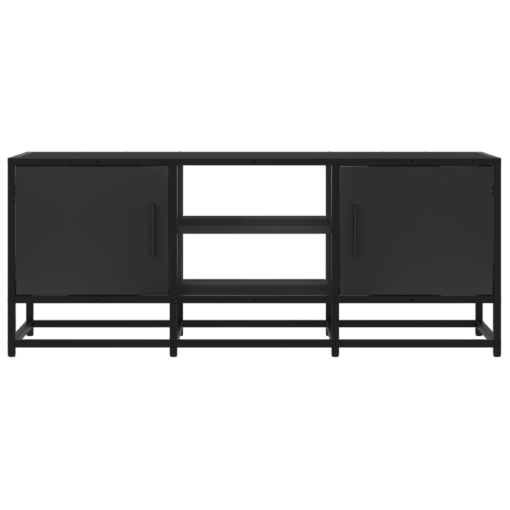TV-skab Sort 100x35x41 cm Træ Materiale og Metal