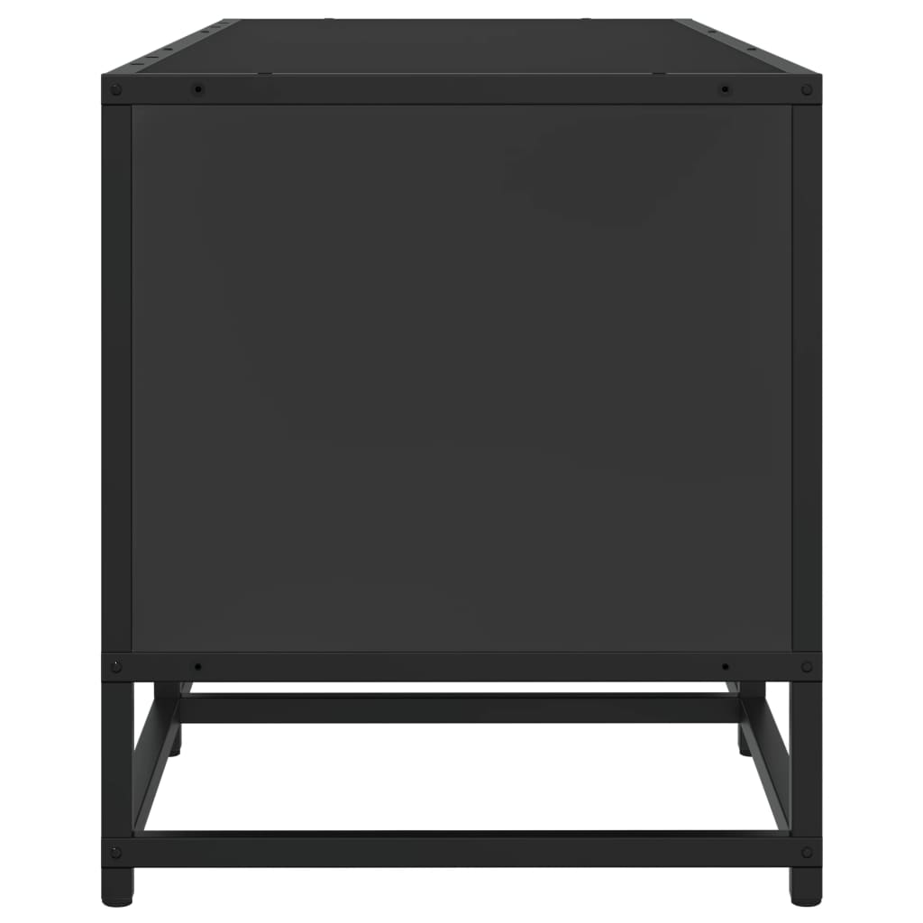 TV-skab Sort 100x35x41 cm Træ Materiale og Metal