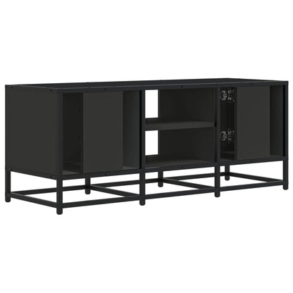 TV-skab Sort 100x35x41 cm Træ Materiale og Metal