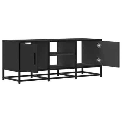 TV-skab Sort 100x35x41 cm Træ Materiale og Metal