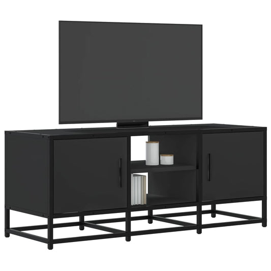 TV-skab Sort 100x35x41 cm Træ Materiale og Metal