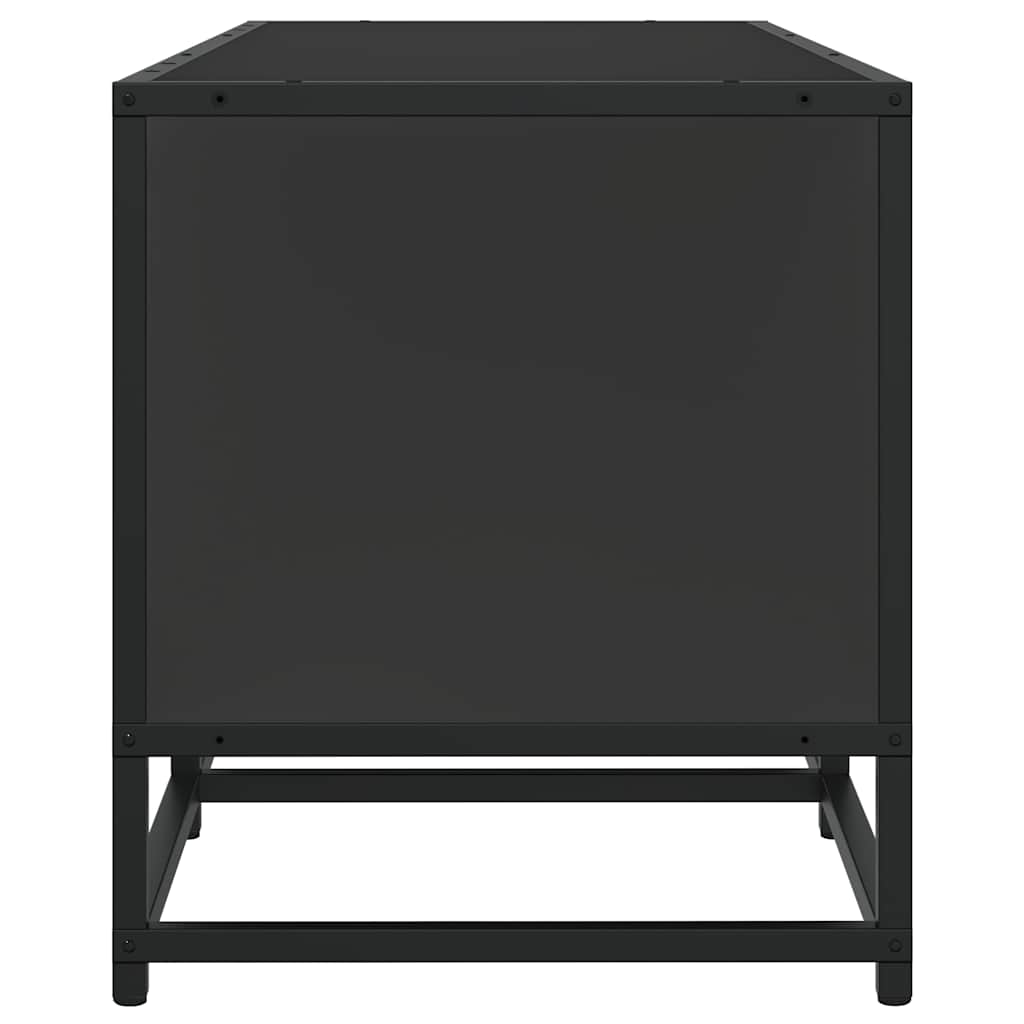 TV-skab Sort 120x35x41 cm Træmateriale og Metal