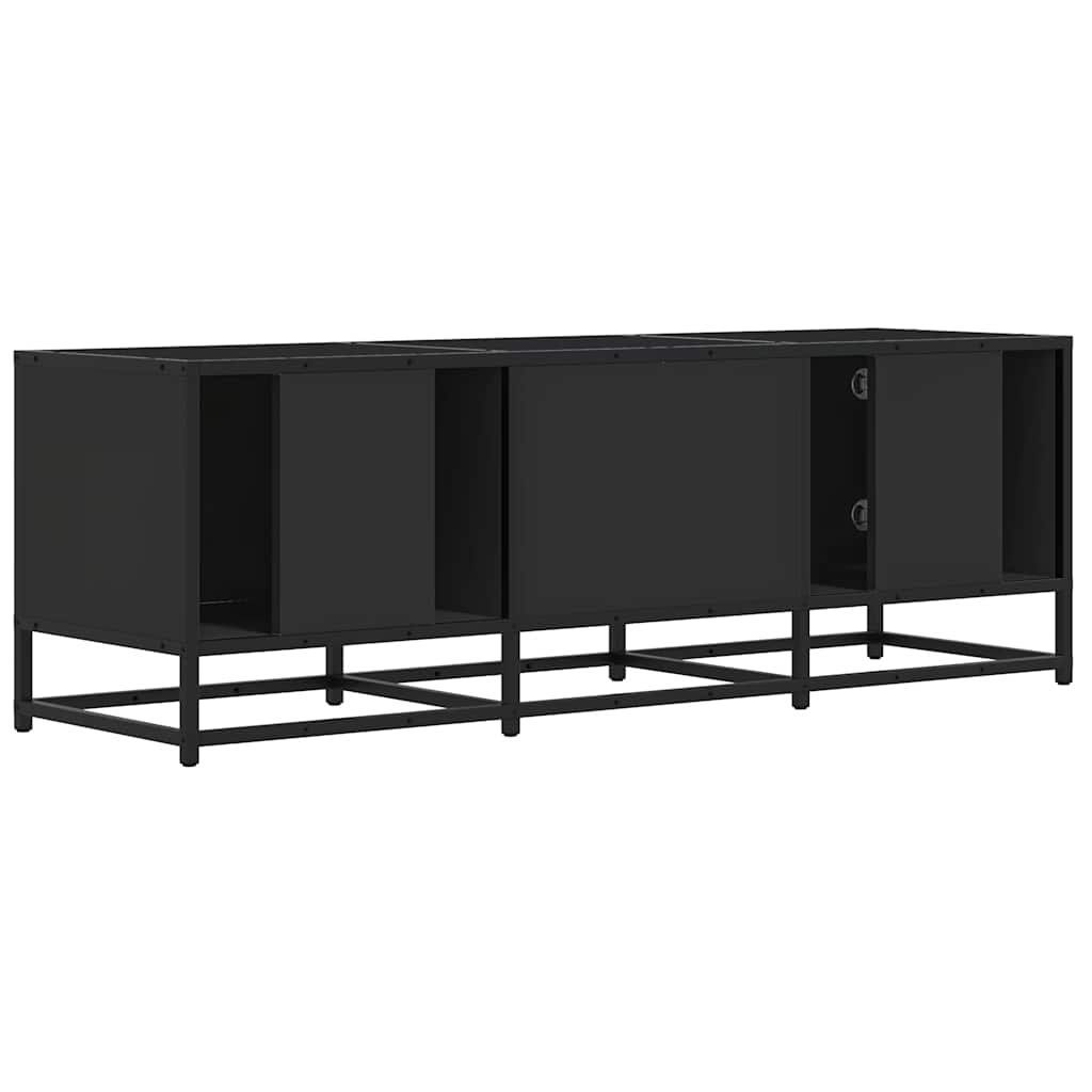 TV-skab Sort 120x35x41 cm Træmateriale og Metal