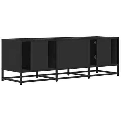 TV-skab Sort 120x35x41 cm Træmateriale og Metal