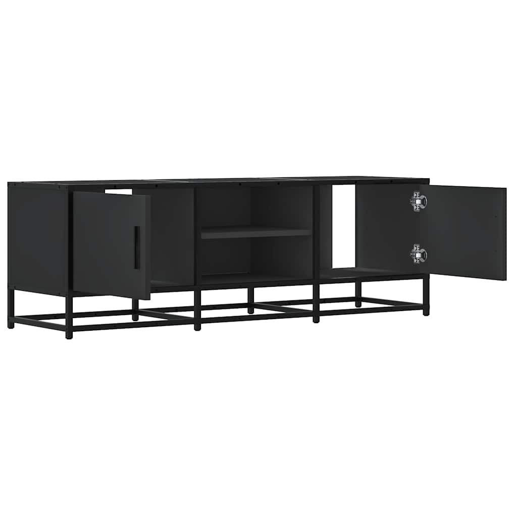 TV-skab Sort 120x35x41 cm Træmateriale og Metal