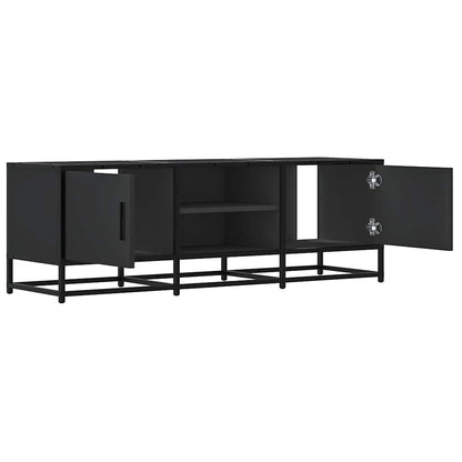 TV-skab Sort 120x35x41 cm Træmateriale og Metal