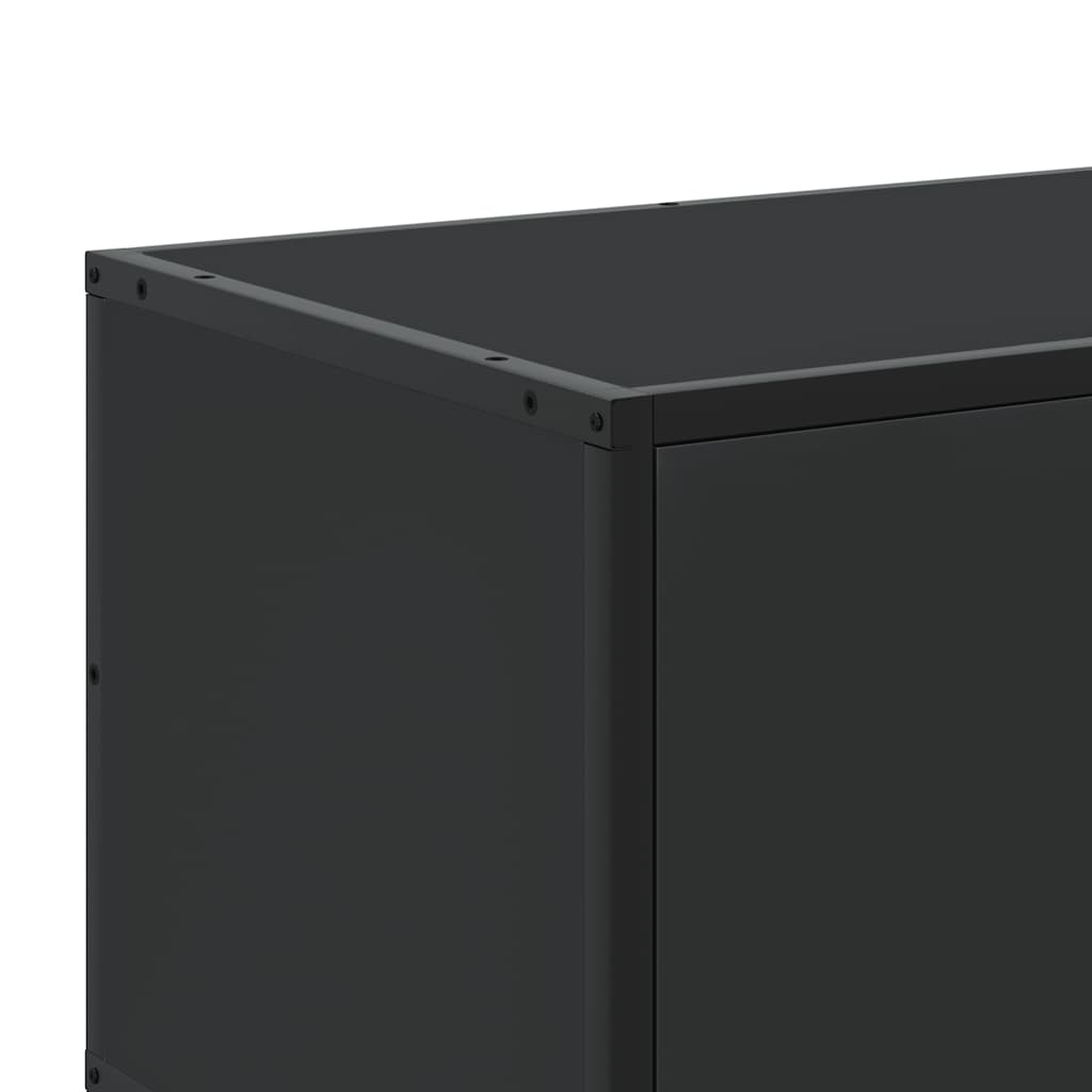 TV-skab Sort 120x35x41 cm Træmateriale og Metal