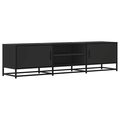 TV-skab Sort 160x35x41 cm Træ Materiale og Metal