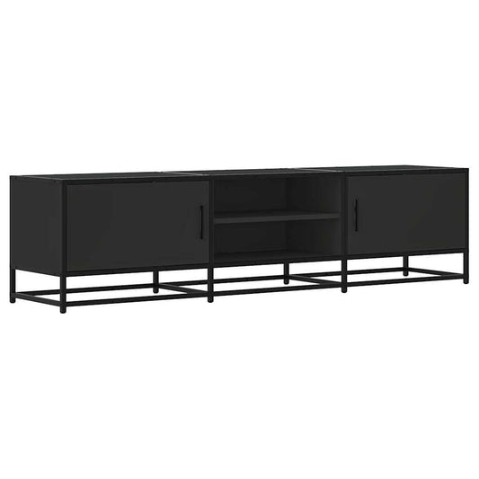 TV-skab Sort 160x35x41 cm Træ Materiale og Metal