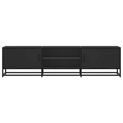 TV-skab Sort 160x35x41 cm Træ Materiale og Metal