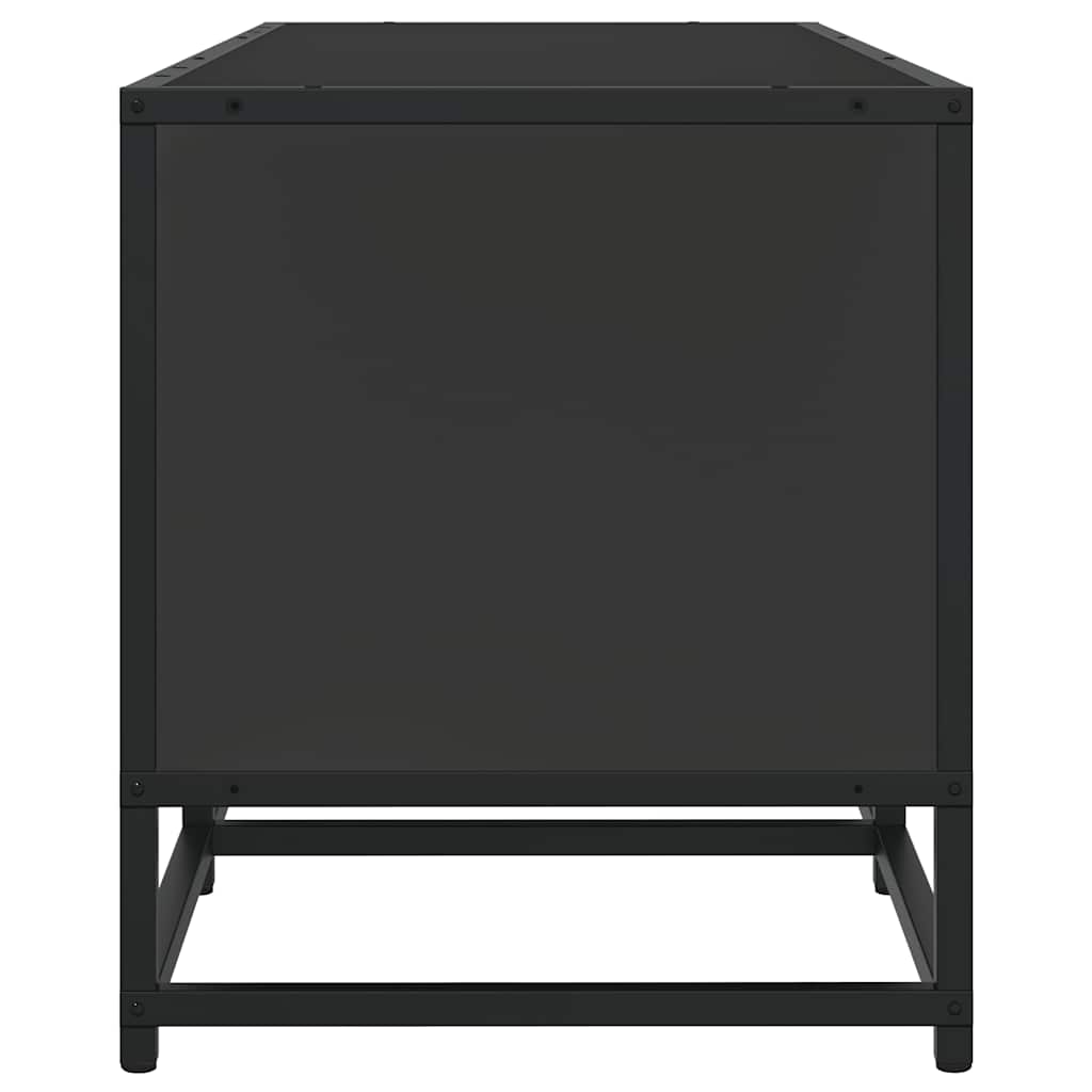 TV-skab Sort 160x35x41 cm Træ Materiale og Metal