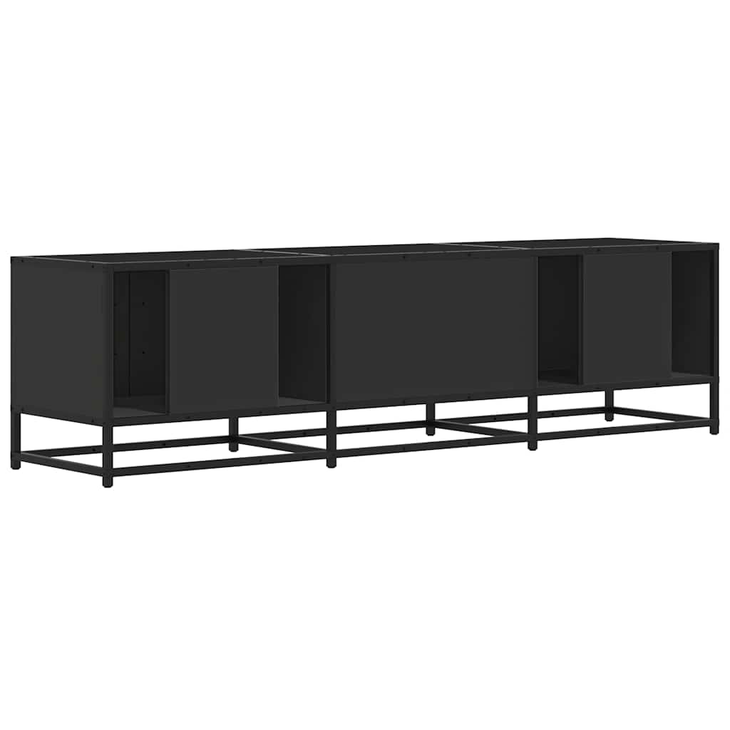 TV-skab Sort 160x35x41 cm Træ Materiale og Metal