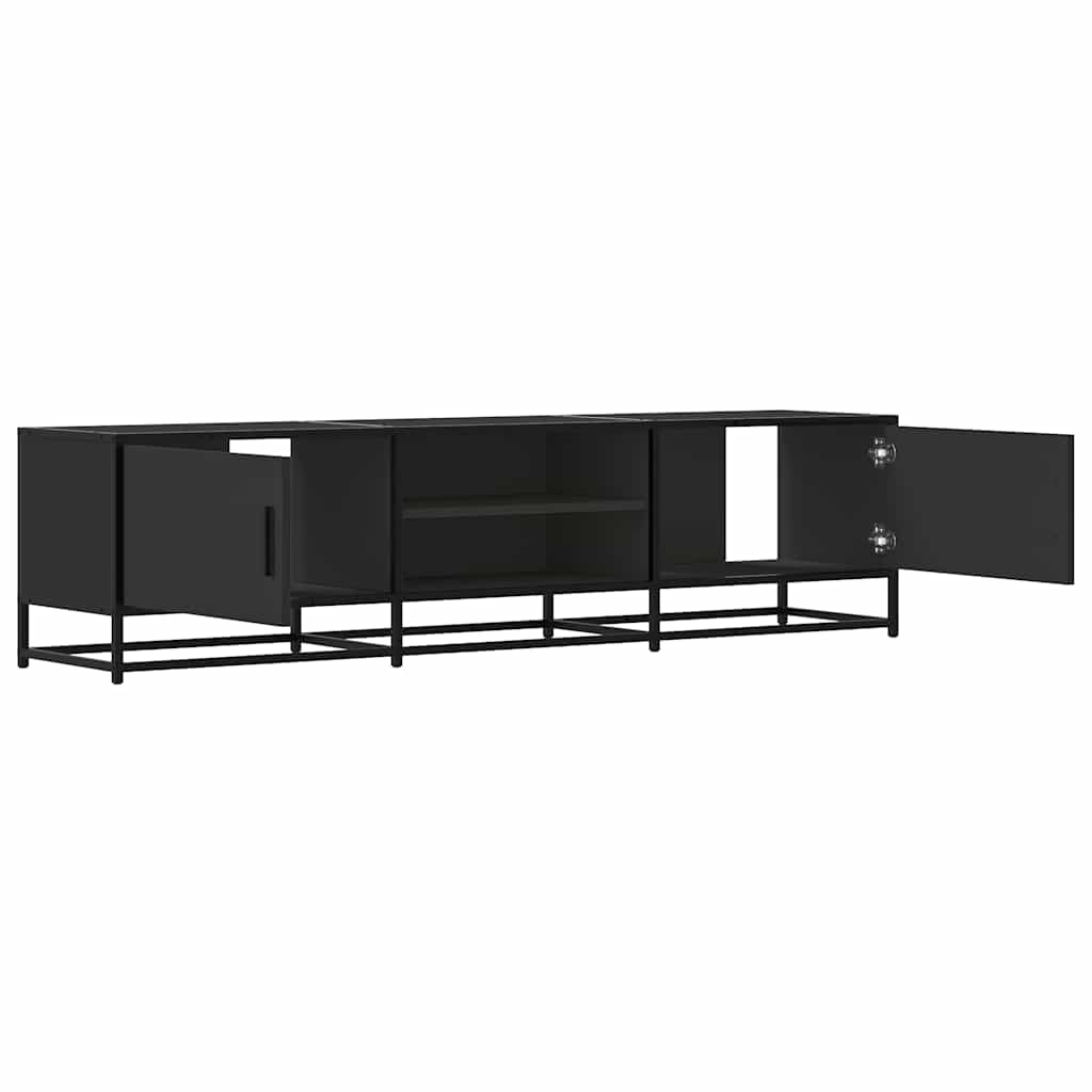 TV-skab Sort 160x35x41 cm Træ Materiale og Metal