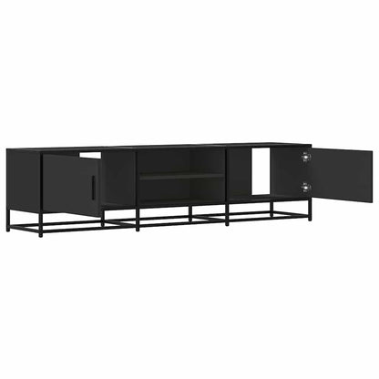 TV-skab Sort 160x35x41 cm Træ Materiale og Metal