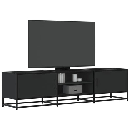 TV-skab Sort 160x35x41 cm Træ Materiale og Metal