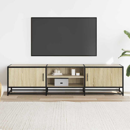 Tv-møbel Sonoma eg 160x35x41 cm træmateriale og metal