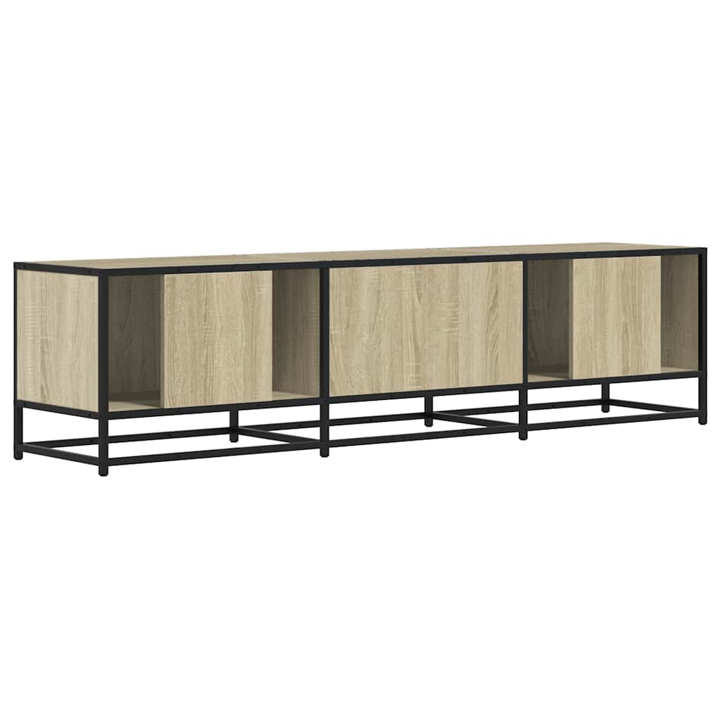 Tv-møbel Sonoma eg 160x35x41 cm træmateriale og metal
