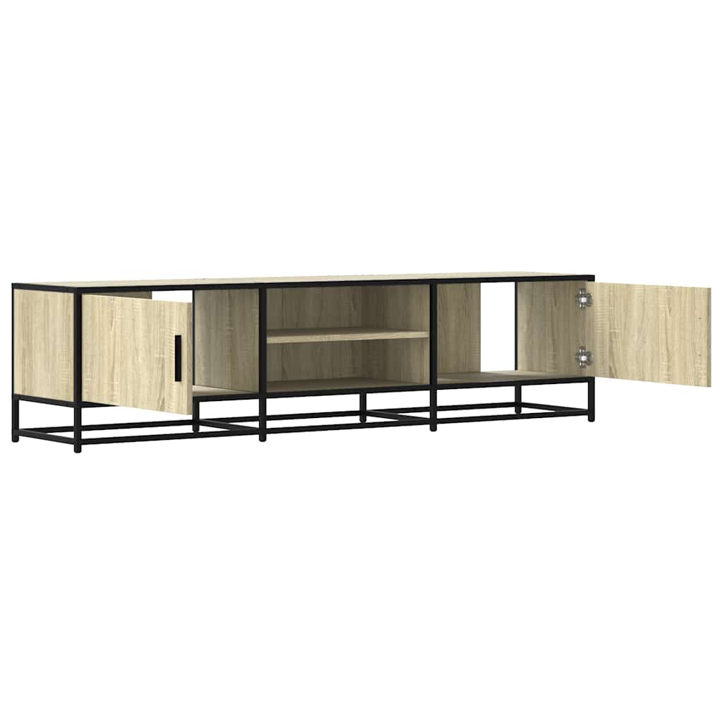 Tv-møbel Sonoma eg 160x35x41 cm træmateriale og metal